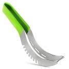 Watermelon Slicer Cutter Stainless Steel Fruit Cube Cutter with Ergonomic Handle