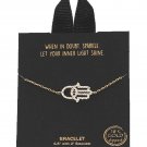 Gold/Rhodium Dipped Hamsa Pendant Bracelet