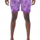 Mens Cotton Crush Tie Dye Shorts Elastic Drawstring Summer Casual Lounge