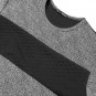 Mens Black Gray Marbled Longline T Shirt Quilted Chest Panel Short Sleeve
