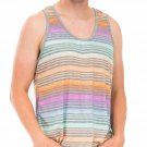 Mens Pastel Striped Tank Top Sleeveless Casual Summer Stretch