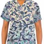 Mens Paisley Button Down Shirt Short Sleeve Stretch Casual