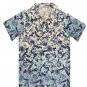 Mens Paisley Button Down Shirt Short Sleeve Stretch Casual