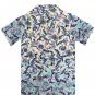 Mens Paisley Button Down Shirt Short Sleeve Stretch Casual