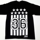 Mens Black White Flag Graphic T-Shirt Heavyweight Cotton