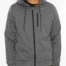 Mens Solid Heathered Zip Up Hoodie Jacket Full Zip Hooded Sweatshirt