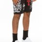Mens Chrome Cross Skull Sweat Shorts Graphic Streetwear