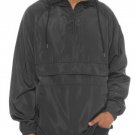 Mens Color Block Anorak Jacket Quarter Zip Pullover Windbreaker