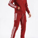 Mens Utility Cargo Track Suit Full Zip Jacket and Pants Set