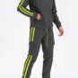 Mens Utility Cargo Track Suit Full Zip Jacket and Pants Set