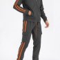 Mens Utility Cargo Track Suit Full Zip Jacket and Pants Set