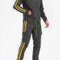 Mens Utility Cargo Track Suit Full Zip Jacket and Pants Set
