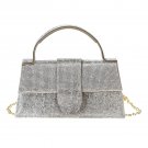 Womens Allover Rhinestone Top Handle Evening Clutch Bag