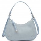 Womens Denim Texture Shoulder Crossbody Hobo Bag