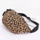 Womens Leopard Cotton Canvas Fanny Pack Crossbody Bag
