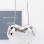 Womens Heart Shaped Acrylic Case Bag Chain Strap Crossbody Clutch