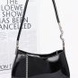 Womens Enamel Shoulder Bag Glossy Patent Chain Strap Purse