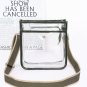 Womens Transparent School Bag Clear PVC Crossbody Shoulder Purse