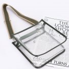 Womens Transparent School Bag Clear PVC Crossbody Shoulder Purse