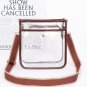 Womens Transparent School Bag Clear PVC Crossbody Shoulder Purse