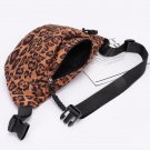 Womens Leopard Faux Suede Fanny Pack Waist Belt Bag
