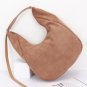 Womens Faux Suede Bindle Shoulder Bag Slouchy Hobo Purse