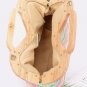 Womens Multicolor Chevron Faux Straw Wood Frame Clutch