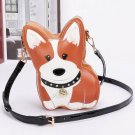 Camel Puppy Novelty Crossbody Bag Womens Dog Shape Purse