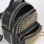 Studded Mini Backpack with Chain Detail