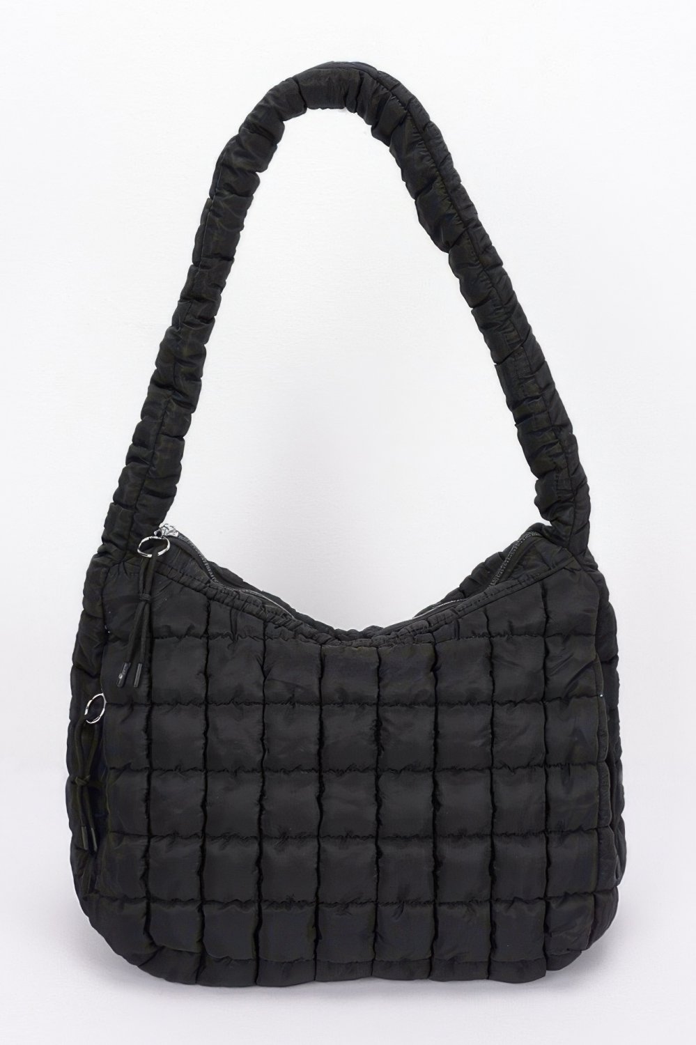 Oversized Quilted Padded Nylon Shoulder Bag