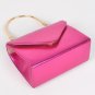 Metallic Flap Top Handle Crossbody Bag