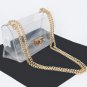 Transparent Chain Strap Flap Crossbody Bag