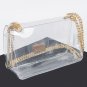 Transparent Chain Strap Flap Crossbody Bag