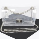Transparent Chain Strap Flap Crossbody Bag