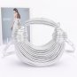 Woven Faux Leather Rope Handle Hobo Shoulder Bag