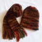 Adult Knit Autumn Hat and Scarf Ensemble