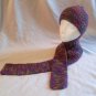 Knit Cotton Candy Hat and Scarf Ensemble