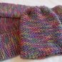 Knit Cotton Candy Hat and Scarf Ensemble