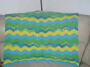 Banana Berry Chevron Blanket