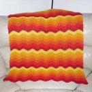 Blazing Fire Chevron Blanket