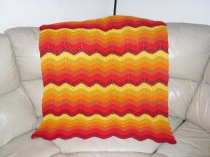 Blazing Fire Chevron Blanket