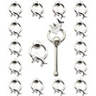 20pcs. Plain Dolphin CBR Silver Nose Studs