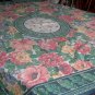 VINTAGE TABLECLOTH COLORFUL HUGE FLOWERS