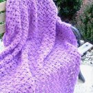 HAND CROCHETED LAPGHAN AFGHAN IN BEAUTIFUL ORCHID