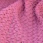 HAND CROCHETED AFGHAN LIGHT RASPBERRY PINK