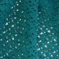 HAND CROCHETED AFGHAN BEAUTIFUL DEEP TEAL COLOR