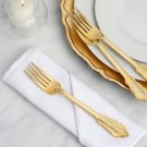 24 Pcs Gold Metallic Plastic 8"" Forks Wedding Party Disposable Tableware Sale