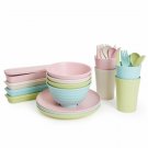 Wheat Straw Dinnerware Set For 4 Cups Plates Bowls Cutlery (28 Piece Set)