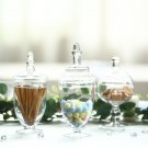3 Pcs 9"" 10"" 11"" Tall Clear Glass Apothecary Jars With Lids Wedding Favors Sale