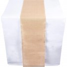 Brown Vintage Burlap Table Runner Jute Fabric 10 Yards 11.8"" Table Setting